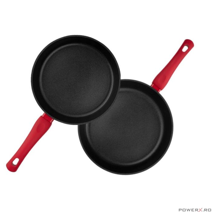 Tigaie din aluminiu cu 2 straturi antiaderente, 20 cm, neagra, Mars