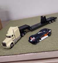 Macheta camion Peterbilt+remorca+masinuta Hotwheels-jucarii,colectie