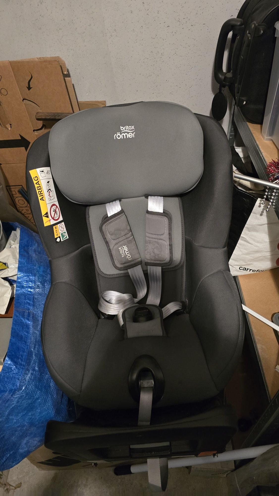 Scaun auto BRITAX ROMER Dualfix i-SIZE, Isofix, 0-18kg, gri inchis