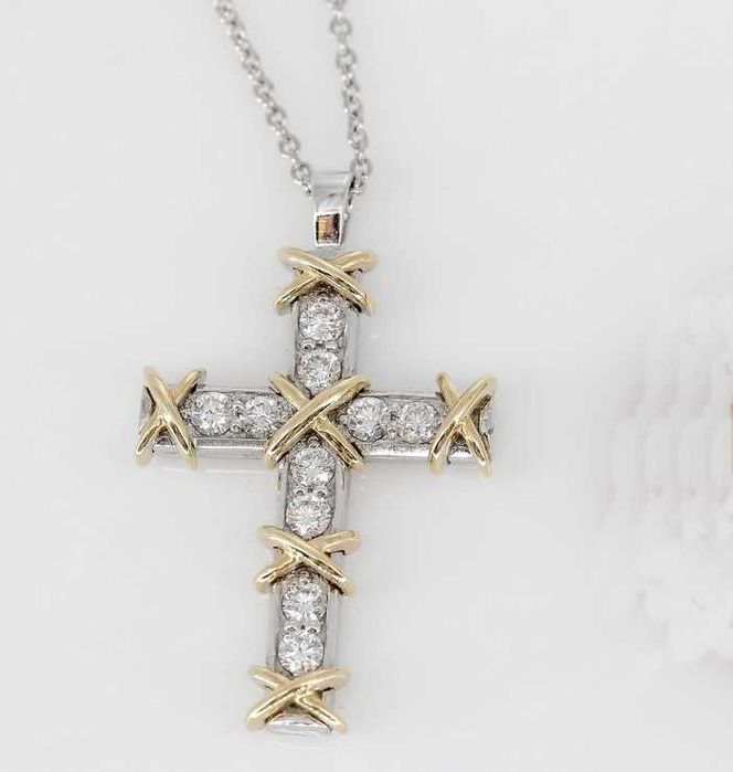 Tiffany & Co оригинален кръст колие