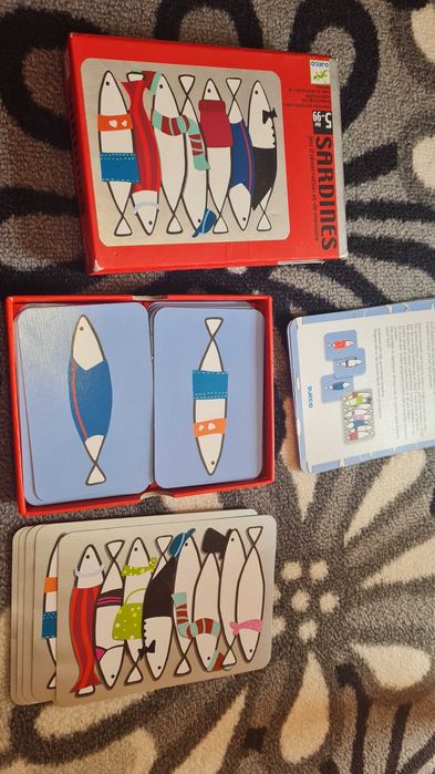 Детски карти за игра Djeco - Сардини и други