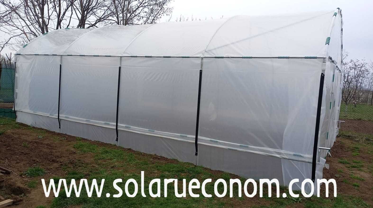 Solarii (sere) de gradina cu pereți drepti