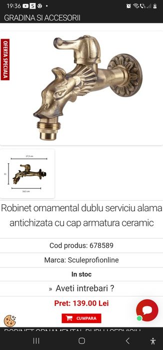 Robinet in forma de lup