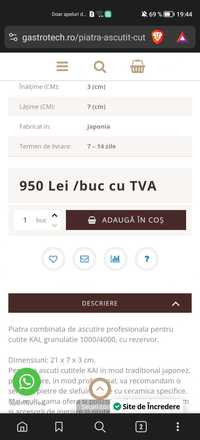 Piatră de ascuțit cutite nouă (950) a mea 150lei