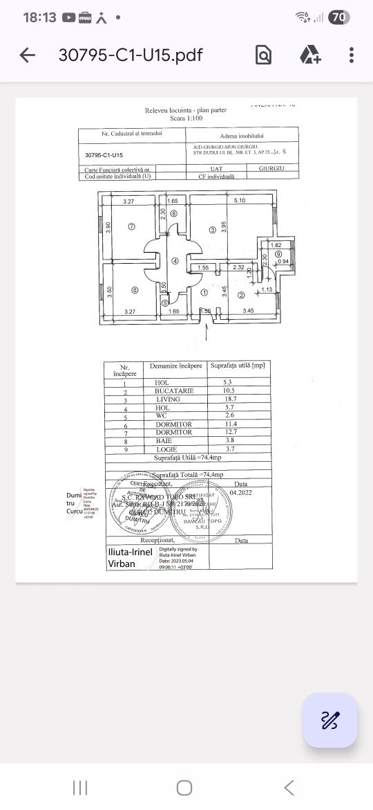 De vânzare apartament