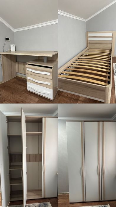Кровать,шкаф,комп стул