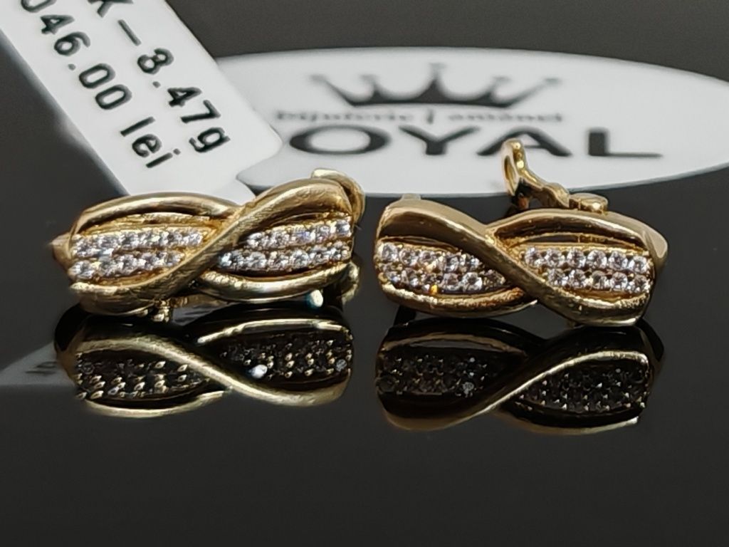 Bijuteria Royal CB : Cercei dama aur 14K 3,47 gr