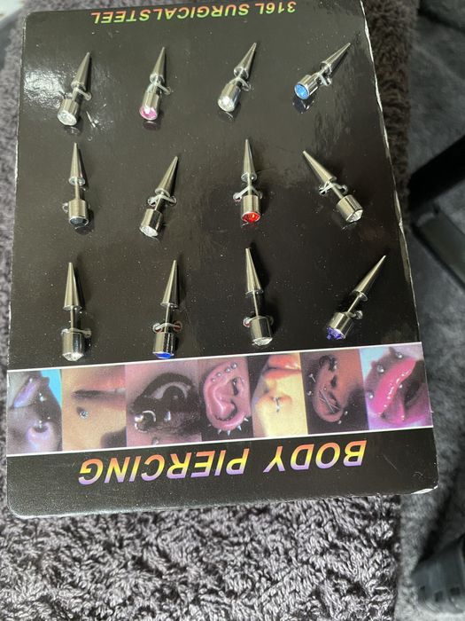 Body Piercing set 12 buc otel chirugical L316