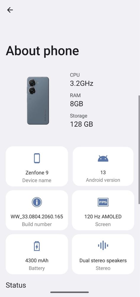 Telefon ASUS Zenfone 9, 8GB RAM, 128GB