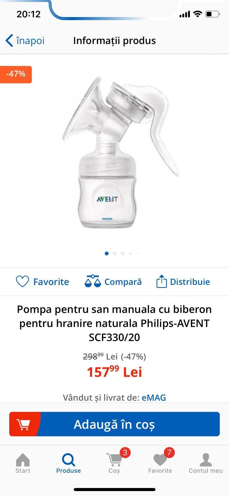 Pompa pentru san manuala