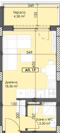 Продава се Едностаен апартамент в Пловдив, Тракия - 40 кв.м за 1375 €/кв.м - Снимка #1
