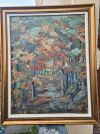 " Pădurea din Sernat ", tablou de muzeu, Valentin Popa, 1985, u/p