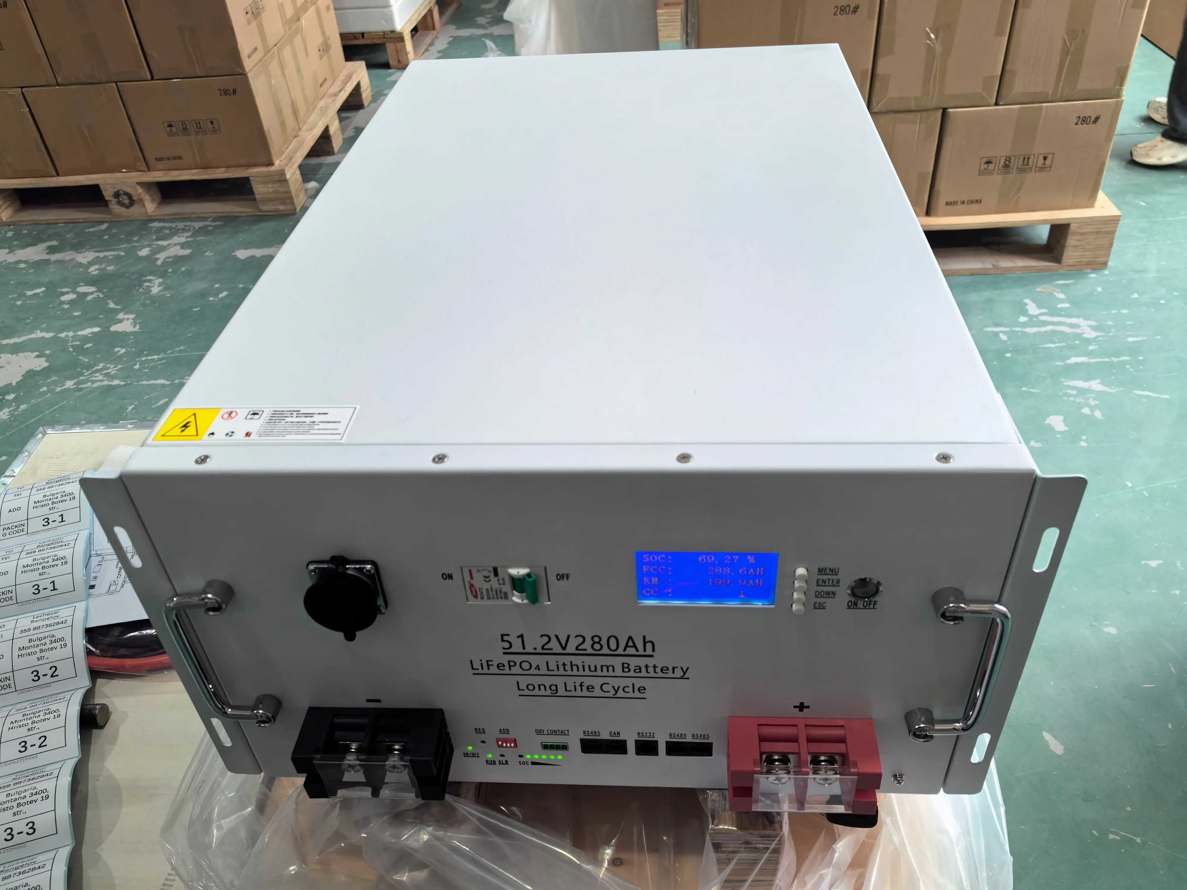 Продавам ФАБРИЧНО НОВИ  LiFePo4 батерии с мощност 14.3kWh, 51.2v, 280A