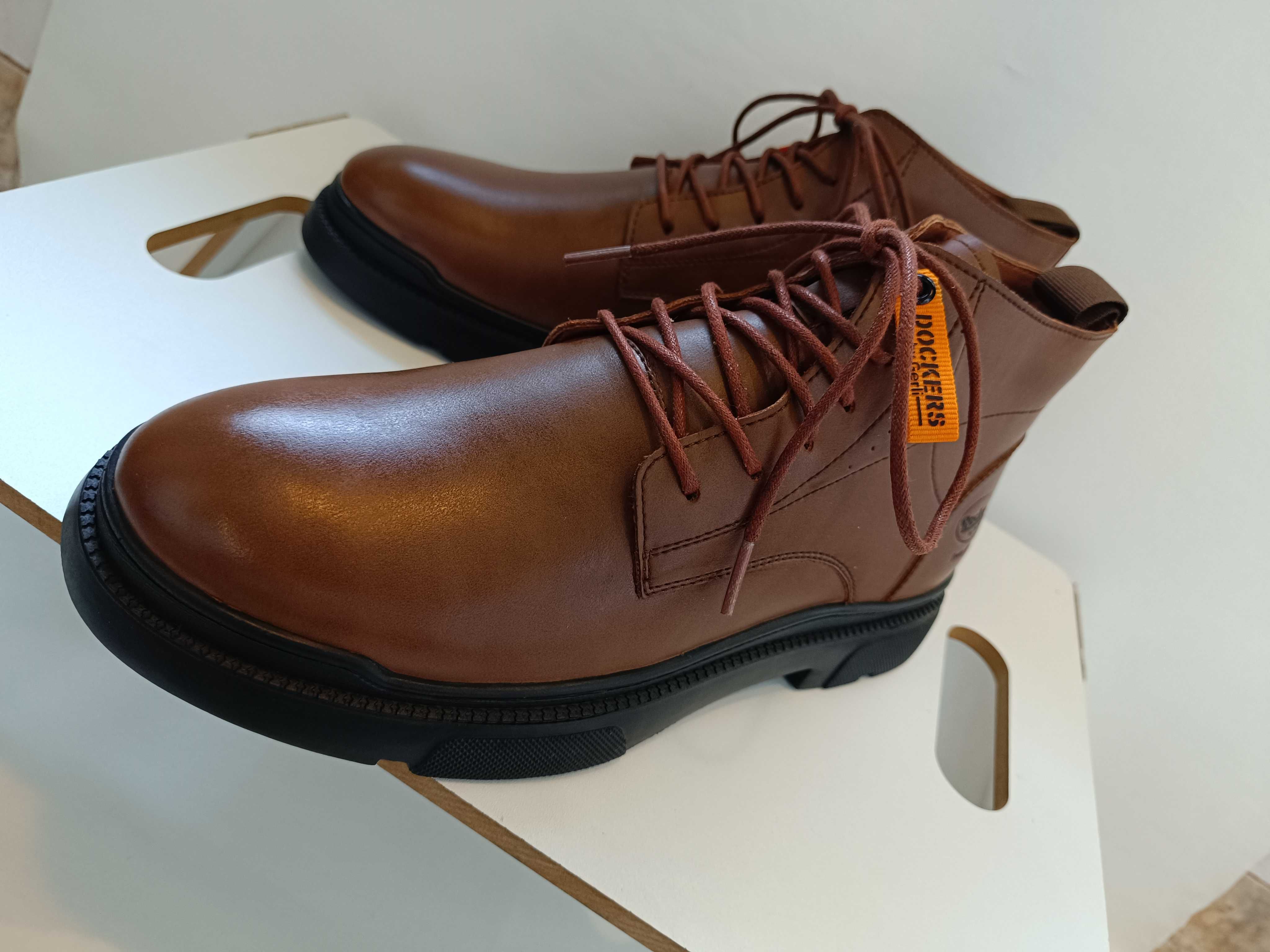 Ghete lace up 41 bocanci premium Dockers NOI piele naturala moale