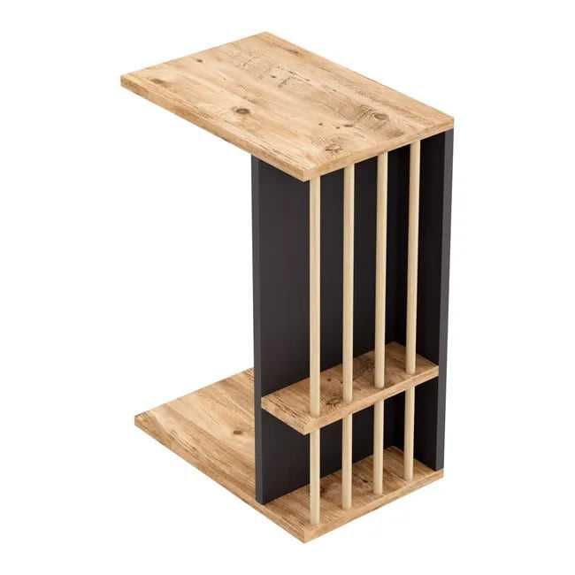 Masuta laterala cu roti, tip C, compacta, stil scandinav