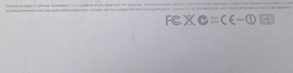 Laptop core i5 - Apple Macbook A1278 - functional,instalat,complet