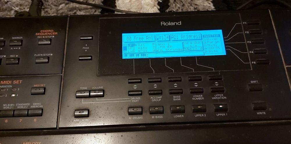 Осветление за дисплей за Roland, Korg