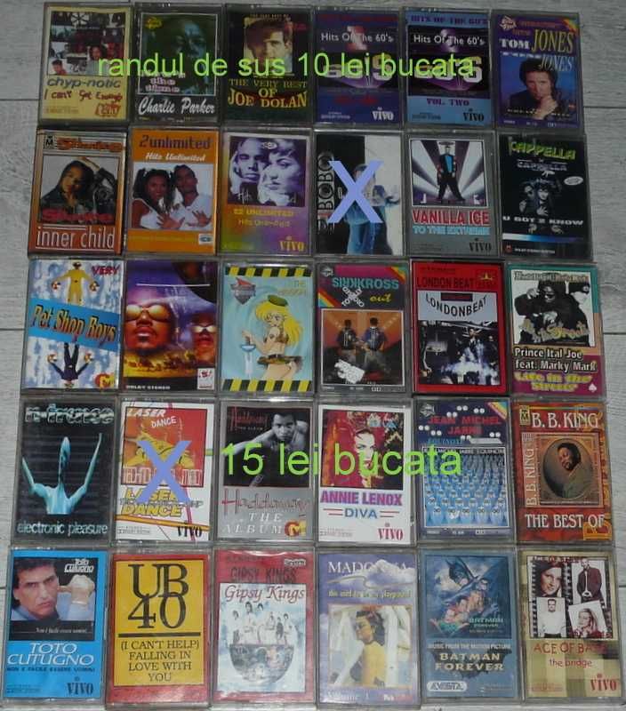 casete audio muzica pop rock,Enigma,Deep Purple,Santana,Queen,Eagles