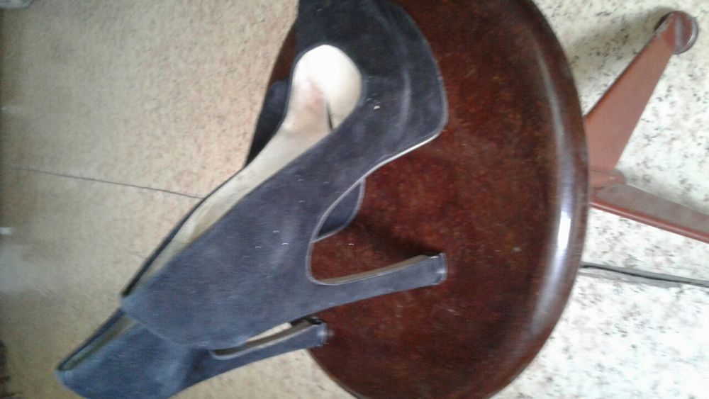 Туфли черные, искусственная замша