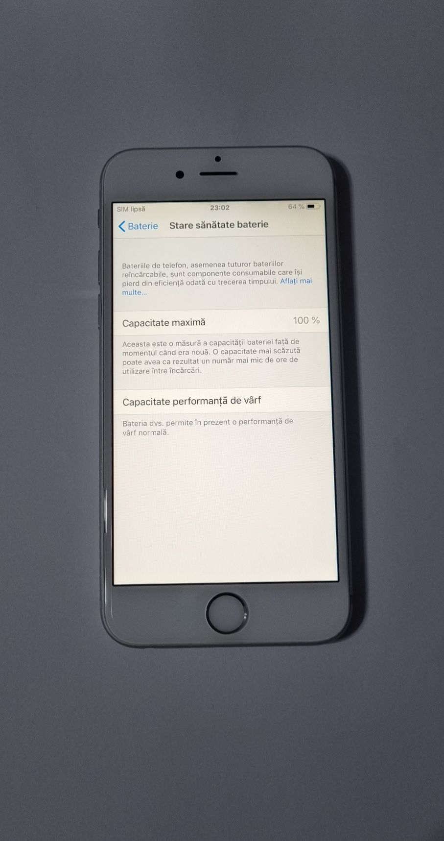 Iphone 6 Silver Neverloked 100% baterie (Pret Fix)