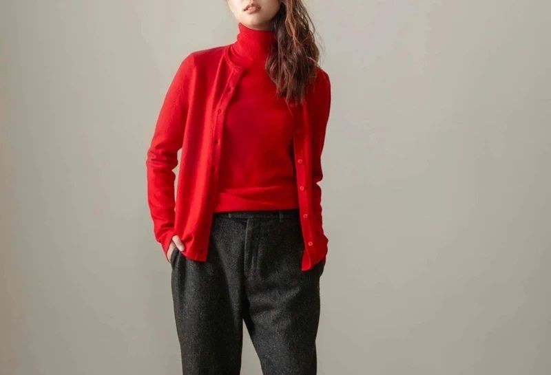 Kiltane Of Scotland Pulover Maleta Cașmir roșu