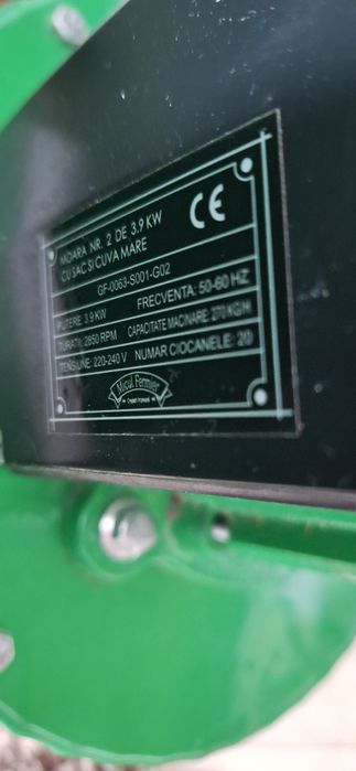 Vînd Moară Nr. 2 de 3,9 KW.cu sac și cuvă mare.