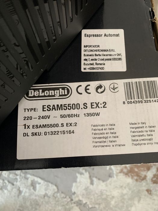 Expressor Automat Delonghi: Perfecta Cappuccino ESAM5500