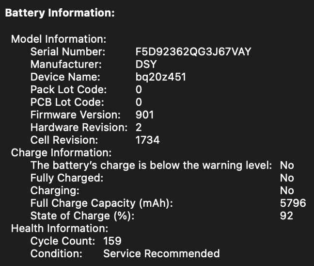 MacBook Pro 15'' (2019) i9