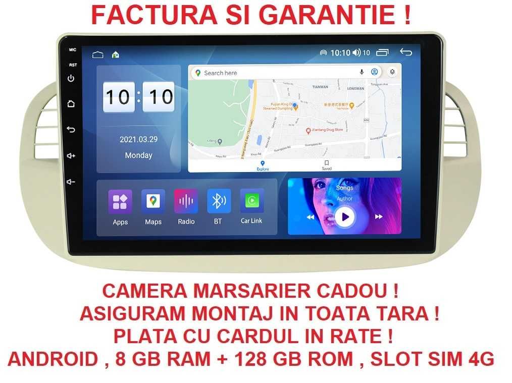 Navigatie Fiat 500 din 2007 - 2015 , Noua Garantie 2GB 4GB 8GB RAM