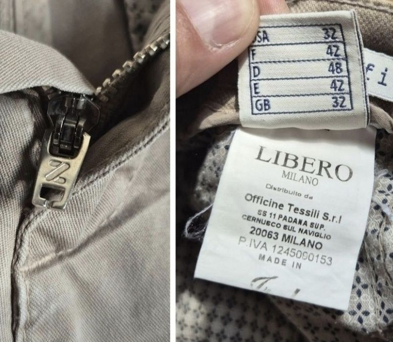 Pantaloni chino bărbați, Libero Milano, Italia, Slim Fit, 48 S / M