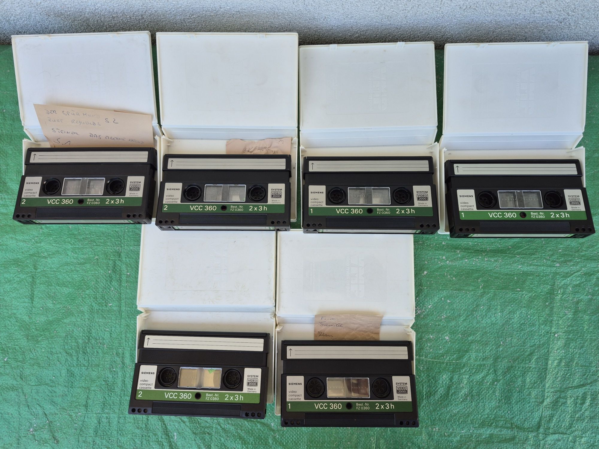 Vând 6 casete video 2000 VCC Siemens ,240 minute. 2×3h, colectie filme