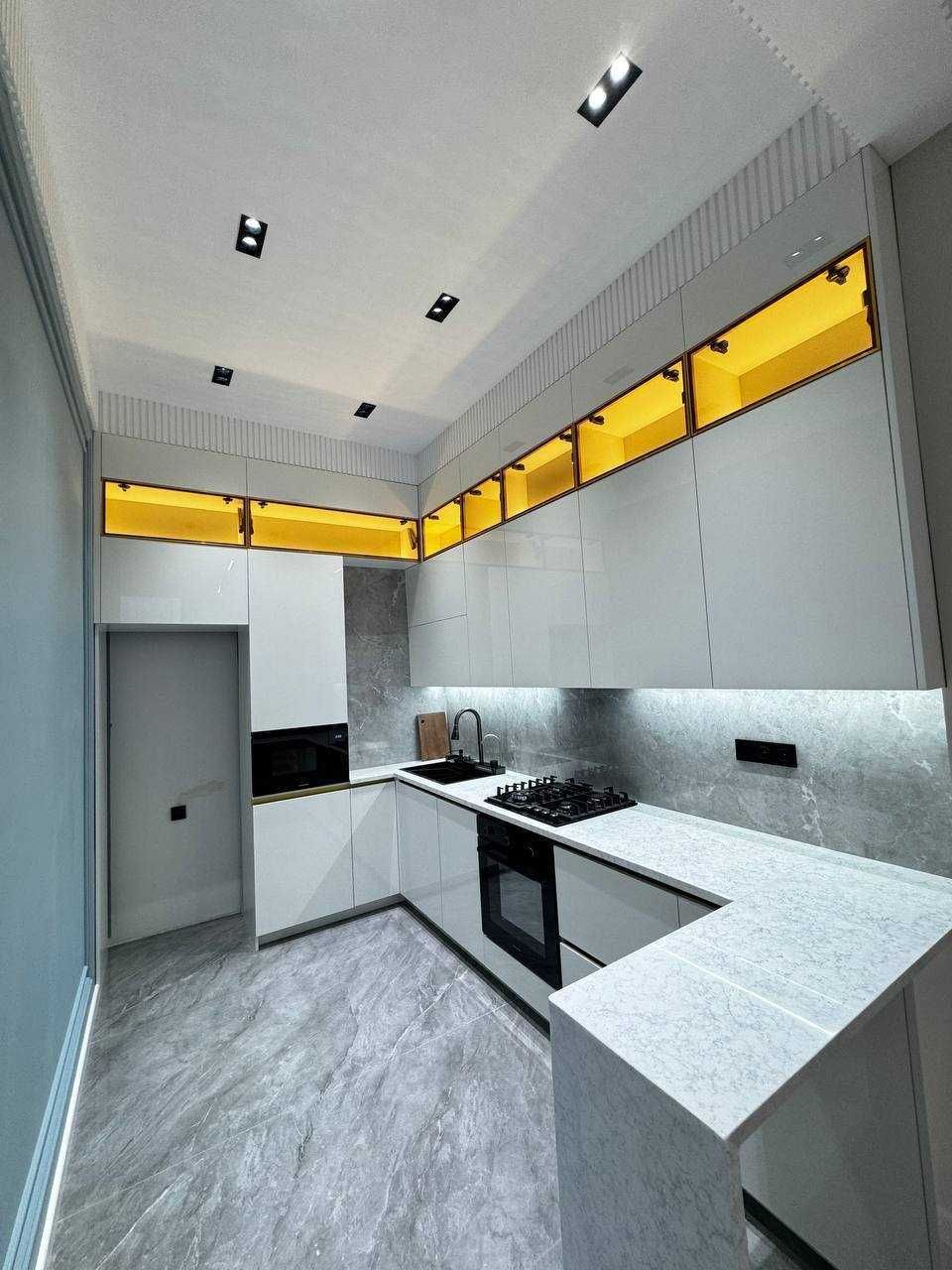 Паркентский ЖК Oq Saroy 2-комн 7/7 75 м² евроремонт часть обстановки