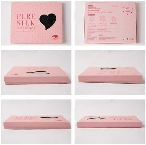 Нова Шапка за къдрава и дълга коса 100% коприна с ластик черна за жени