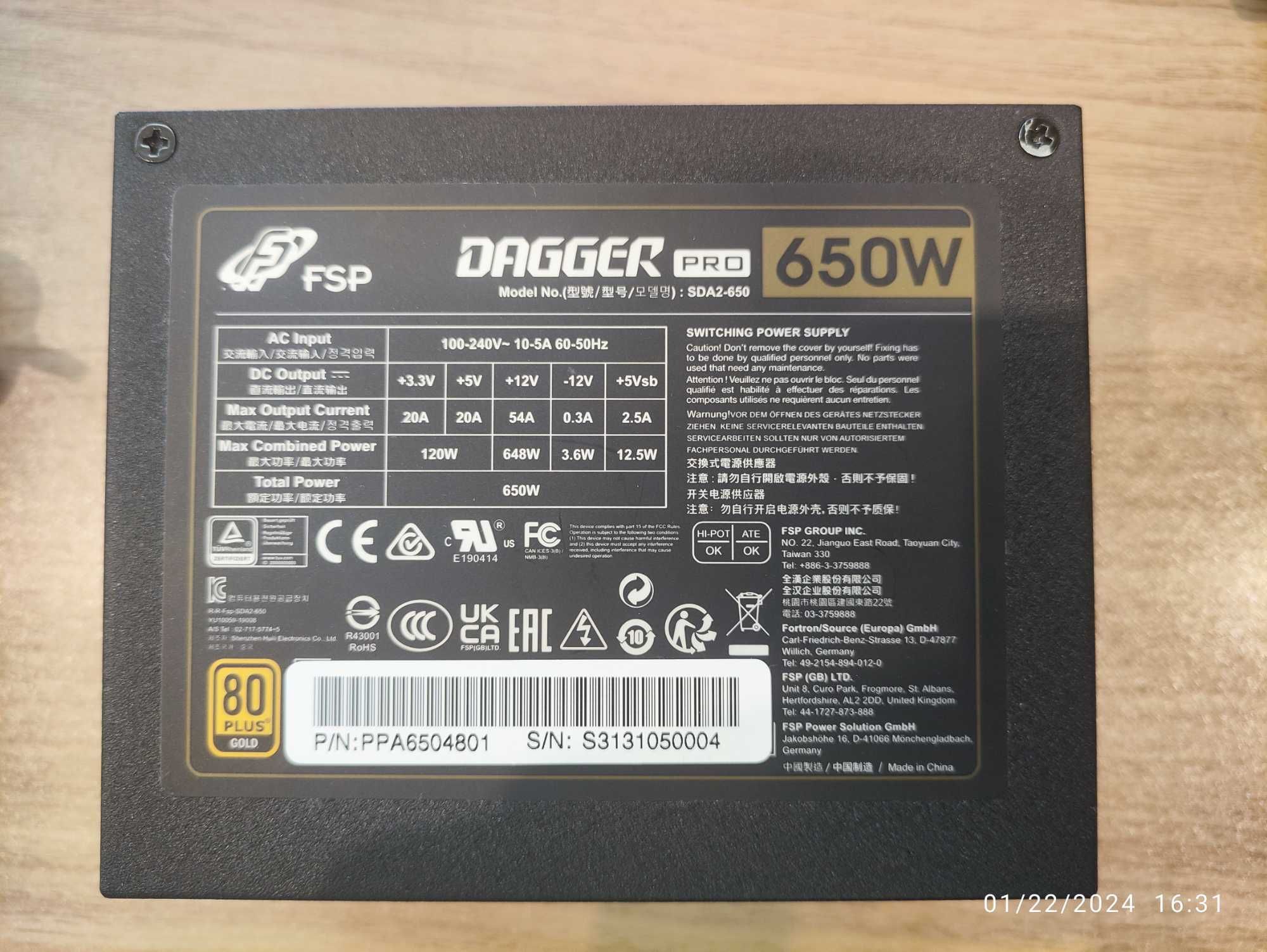 Sursa SFX FSP Dagger Pro 650W