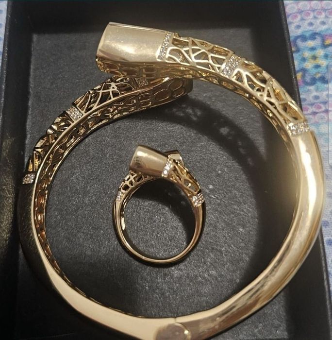 Set damă bijuterii nou superb model Dubai cu pietre