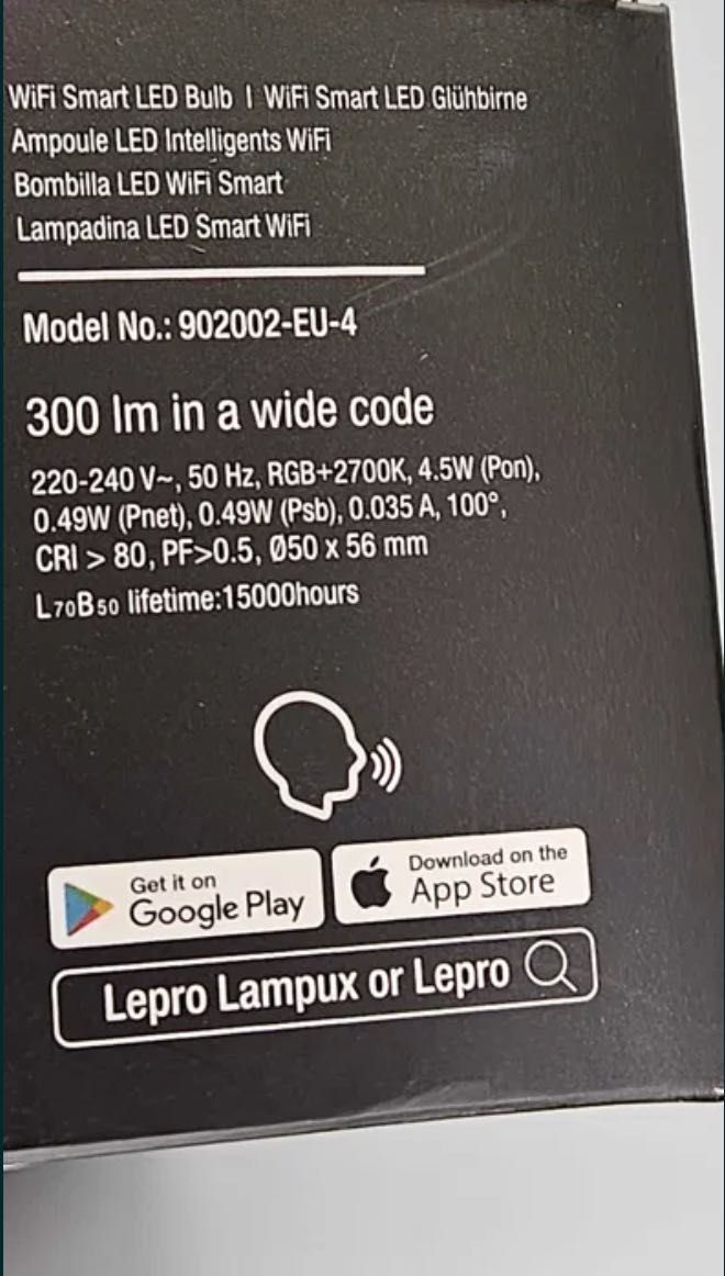 Комплект от 4 броя Смарт WiFi LED крушки Lepro GU10 RGB + Топло 2700K