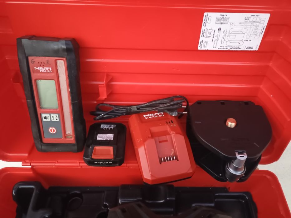 Laser hilti pr 2 hs model nou. La cutie cu baterie,încărcător,receptor