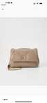 Geanta Tory Burch Kira Diamond Quilt Small Convertible Taupe/Bej