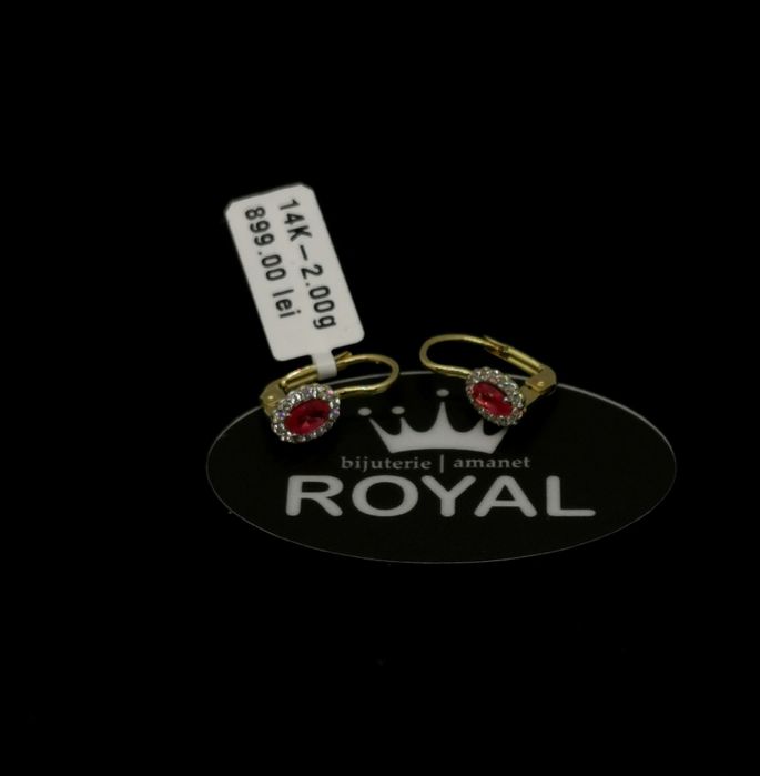 Bijuteria Royal cercei din aur 14k 2.0 gr