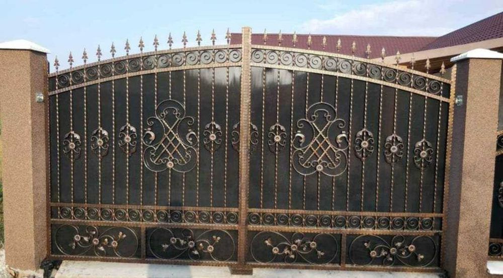 Gard din fier forjat, sipca metalica, jaluzele, plasa, tabla cutata