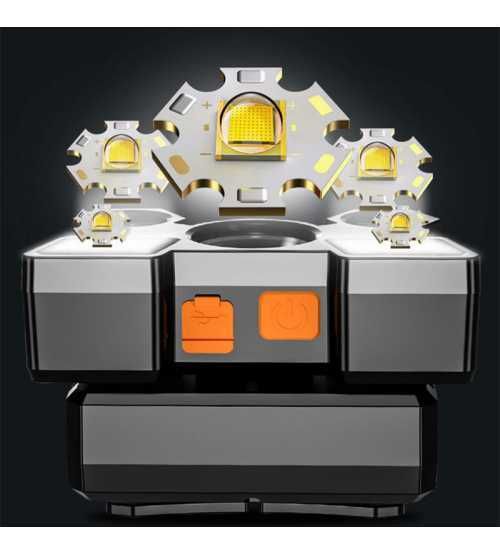 Lanterna Cap 3 In 1, Indicator Incarcare, Miniusb