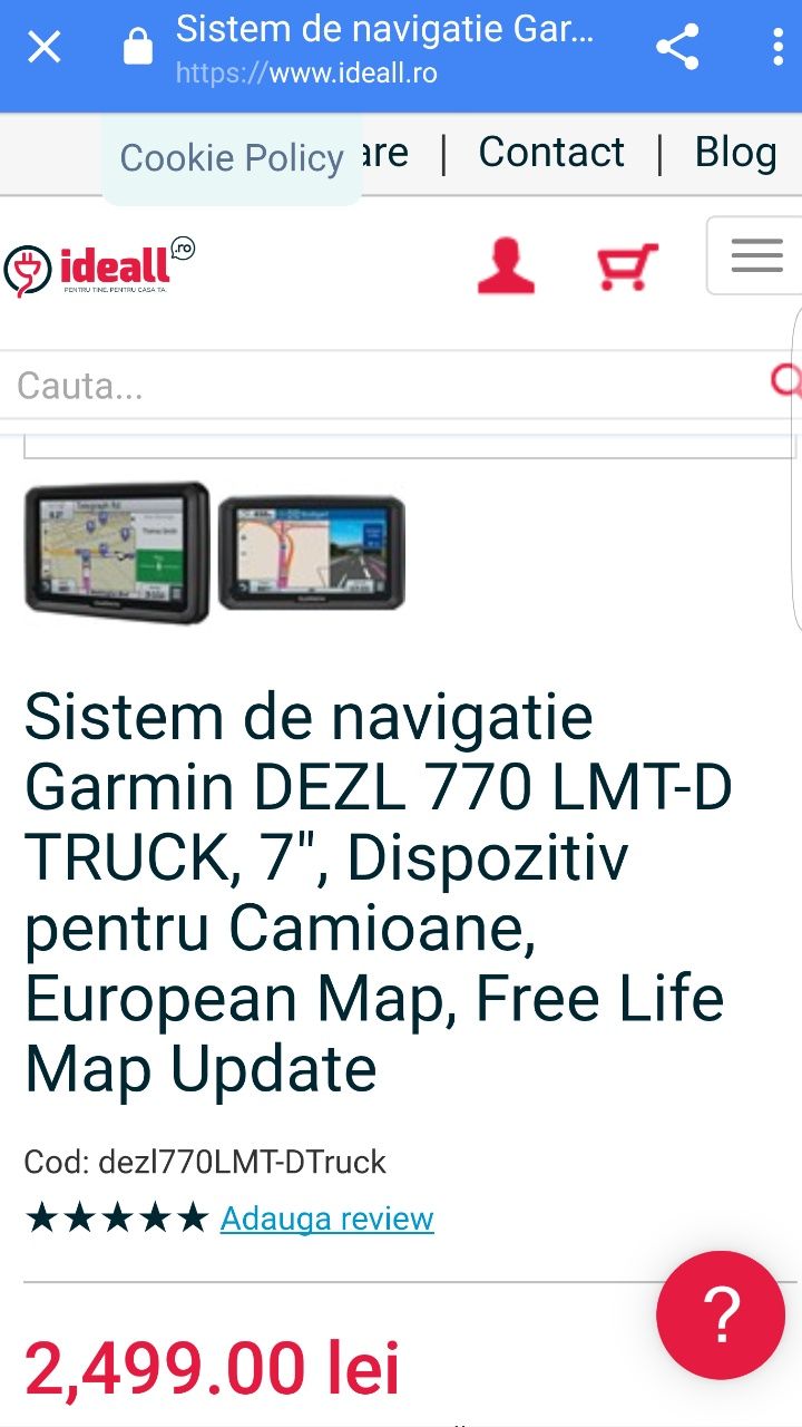 GPS CAMION*GARMIN DEZL 770 LMT*Navigatie Smart*2024*Europa Camioane*7"