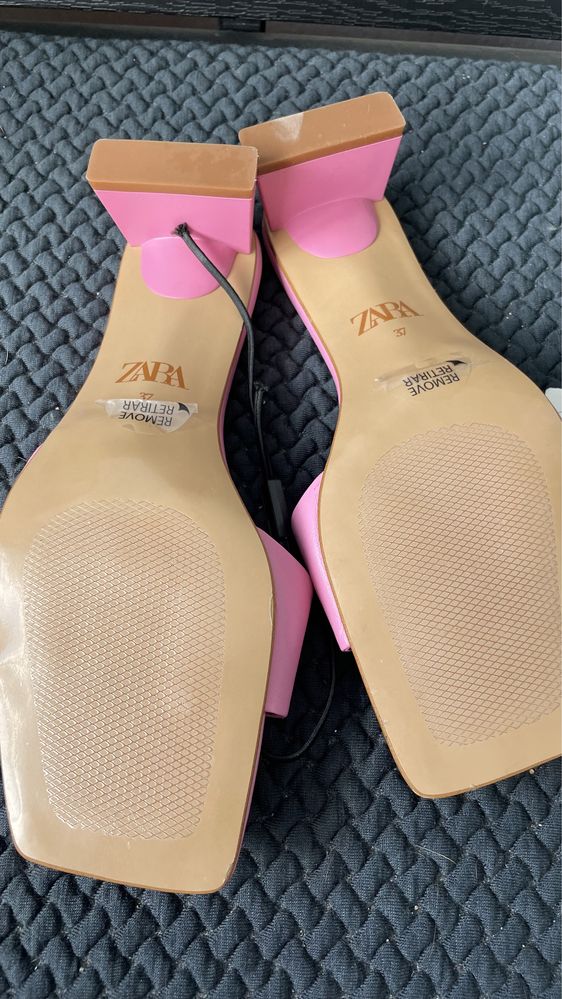 Zara Barbie Pink Обувки Естествена кожа 37