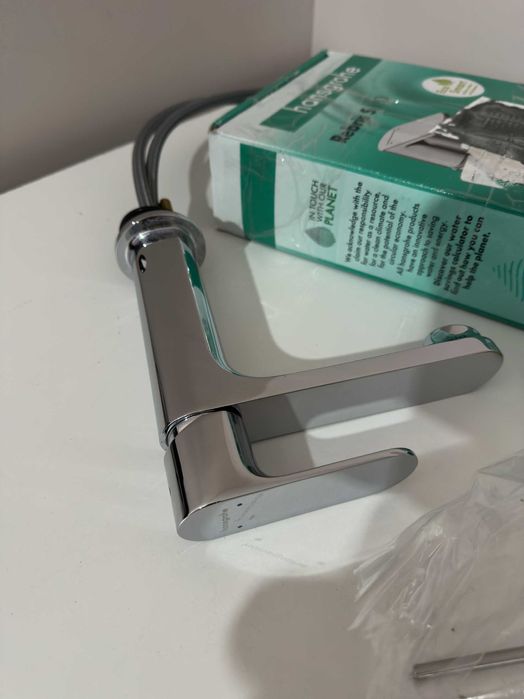 Baterie lavoar Hansgrohe Rebris S 110 ventil pop-up crom lucios
