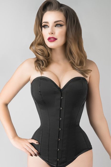 Черен сатенен корсет Corset Story - нов
