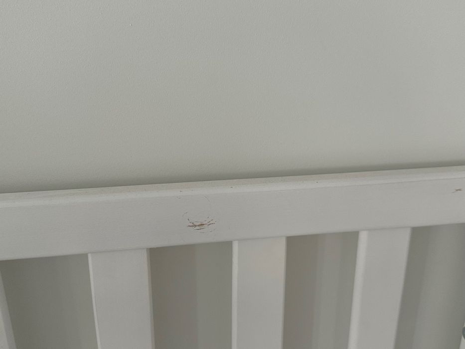 Pătuț lemn bebe alb