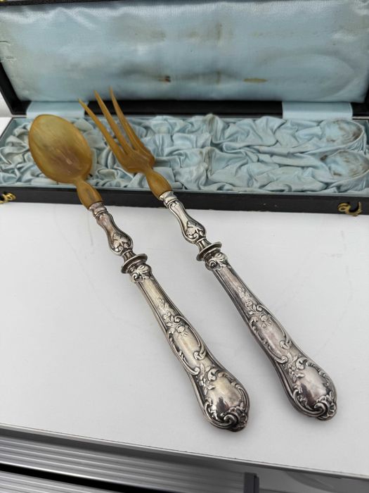 Френски сребърни прибори за салата. №7556