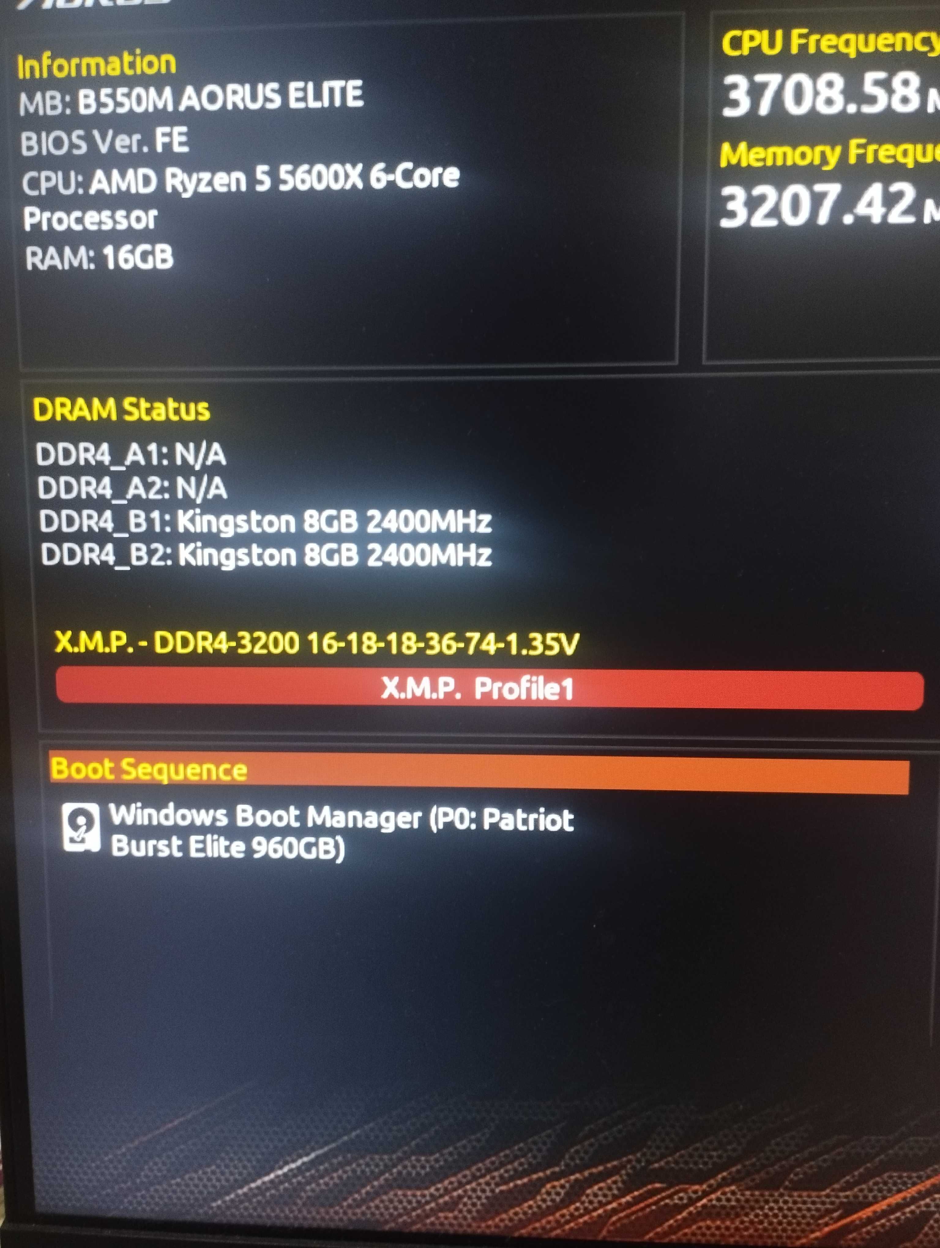 Оперативная память 16ГБ (8х2) DDR4 3200МГц, Kingston Fury Beast