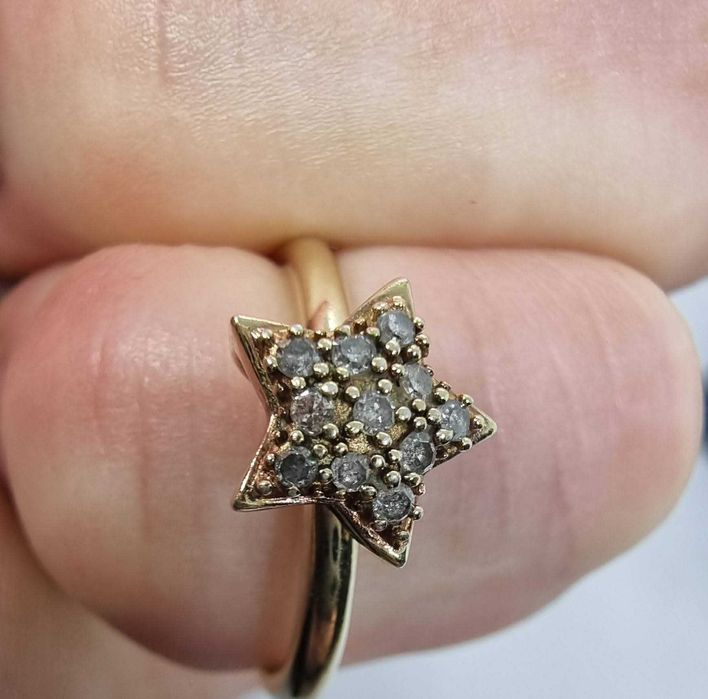 Inel Argint925 Vermeil Cu Diamante