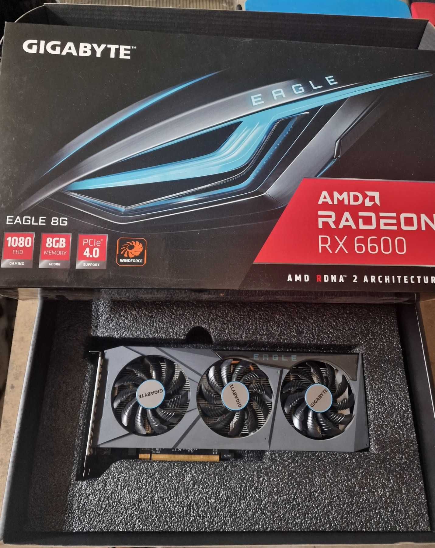 AMD Radeon Gigabyte Eagle 6600 8GB DDR6 Гаранция 3 месеца